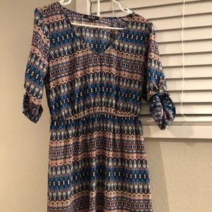 Colorful 3/4 length dress